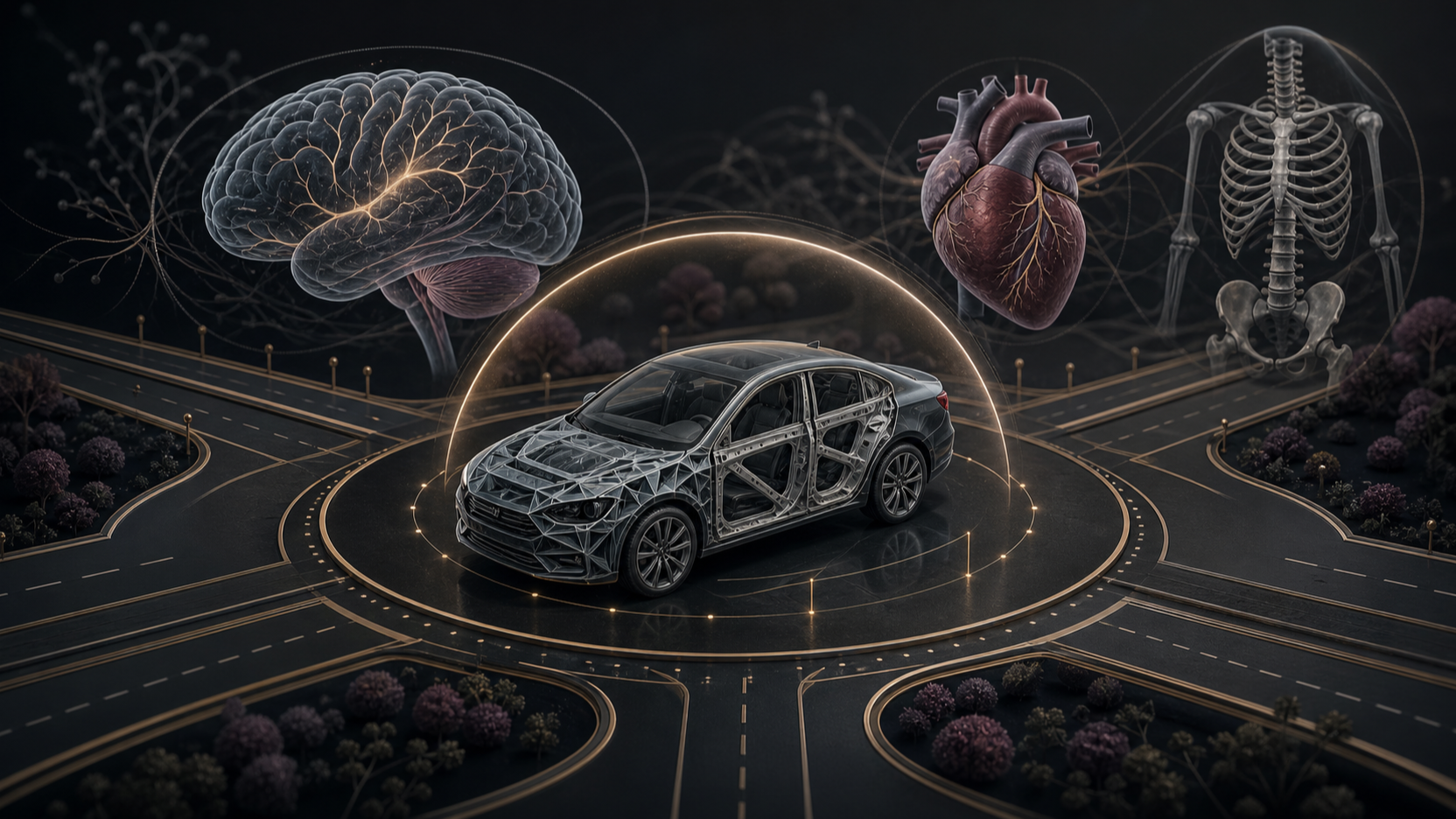 Original medical illustration for: A Comprehensive Guide to Preventing Motor Vehicle Crashes and Saving Lives