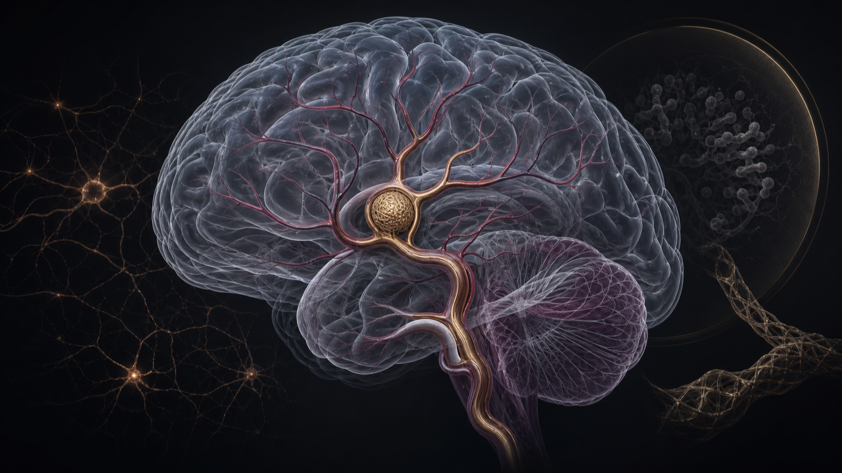 Original medical illustration for: The Father of Modern Brain Vessel Treatment: The Story of Dr. Fedor Serbinenko