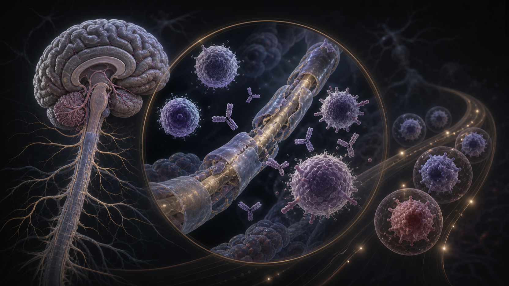 Original medical illustration for: Understanding Antibody Development in Natalizumab Treatment for Multiple Sclerosis