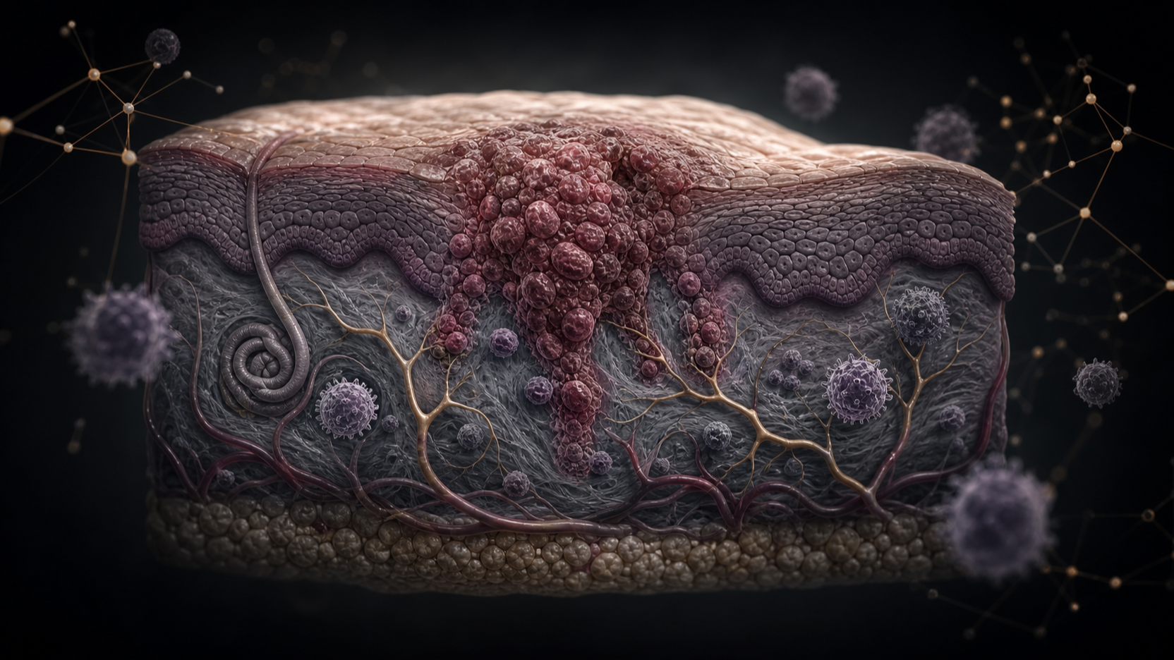 Original medical illustration for: Understanding Cutaneous Squamous Cell Carcinoma: A Comprehensive Patient Guide