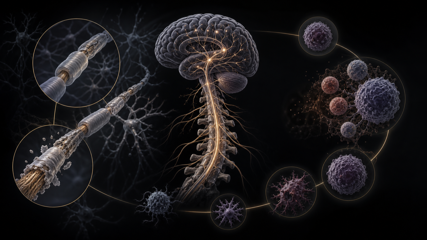 Original medical illustration for: Understanding OCREVUS (Ocrelizumab) for Multiple Sclerosis Treatment