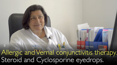 Congiuntivite allergica e terapia della congiuntivite Vernal. Colliri a base di steroidi e colliri a base di ciclosporina. 3