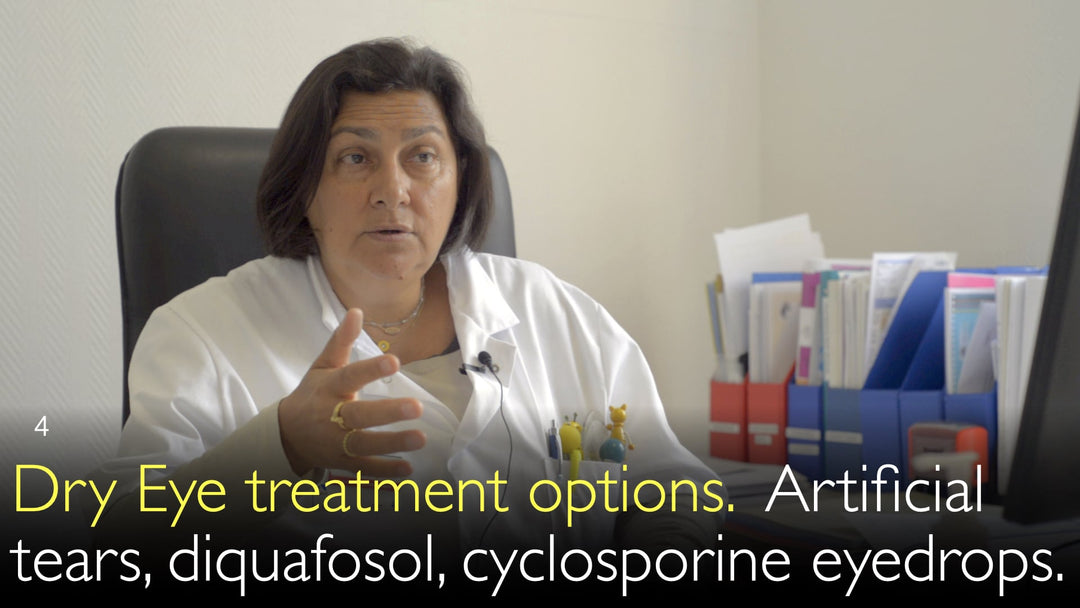 Opzioni di trattamento per la secchezza oculare. Lacrime artificiali, diquafosol, colliri a base di ciclosporina. 4