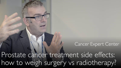 Effetti collaterali del trattamento del carcinoma prostatico. Chirurgia o radioterapia. Incontinenza, disfunzione sessuale. 7